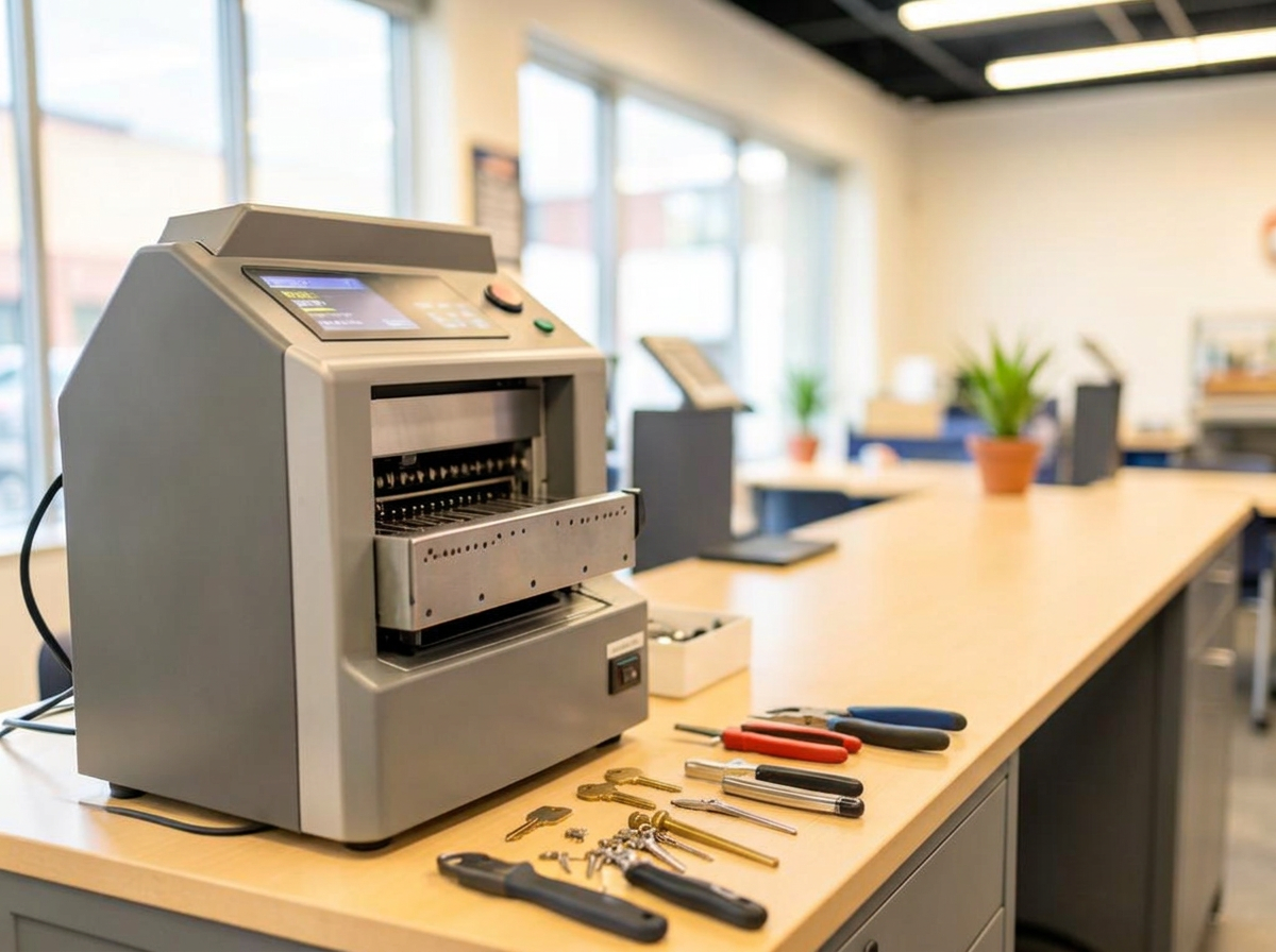 Professional key-cutting machine and locksmith tools for commercial building key copying